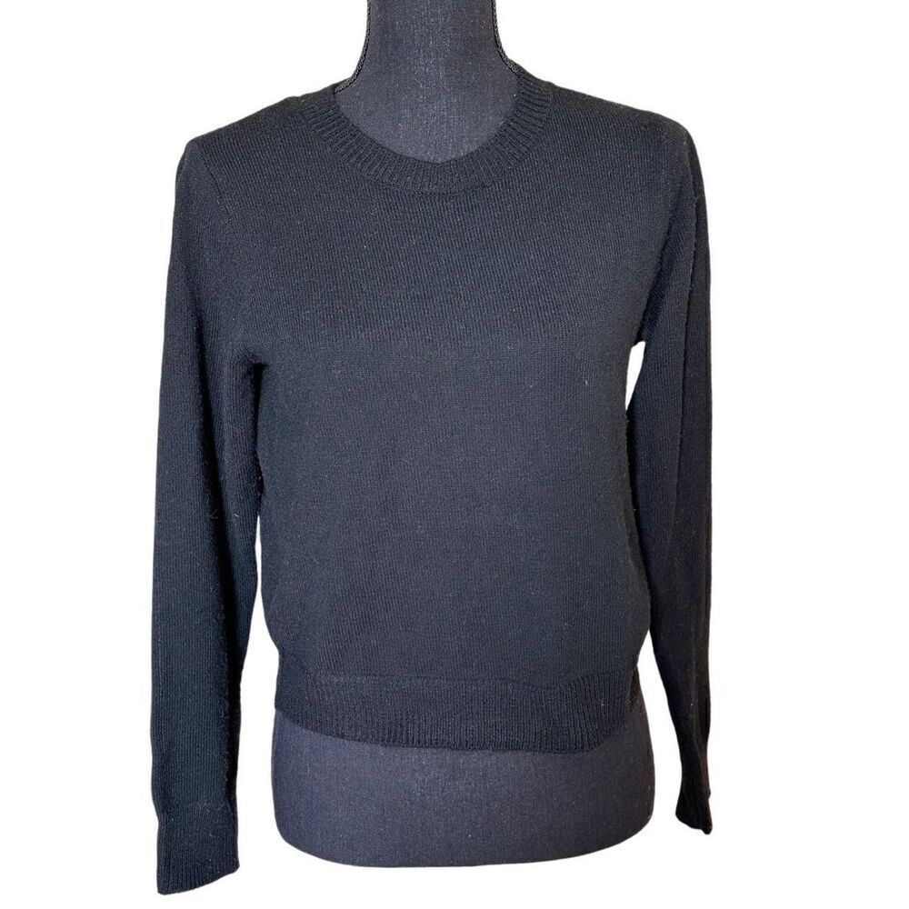 Lulus Black Back V-Neck Wrap Backless Sweater Sz Small